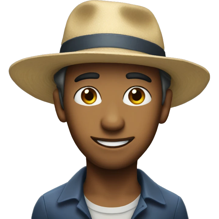 Simon wearing a hat  emoji