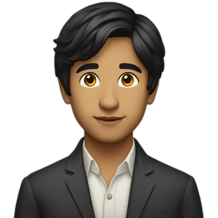 Jiddu Krishnamurti young black hair emoji