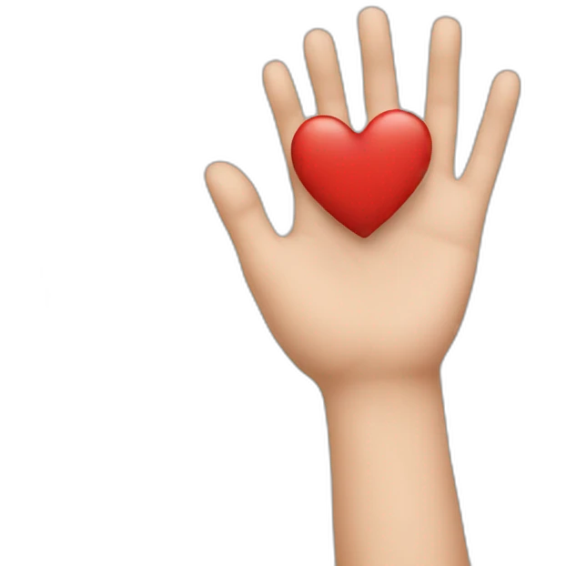 heart hand emoji