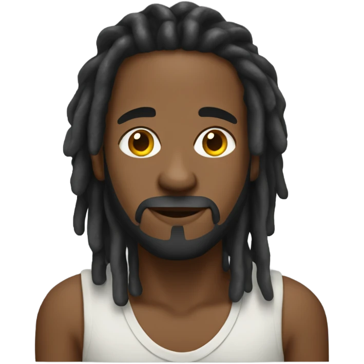 Fare skinned Black man with dread Locs and goatee  emoji