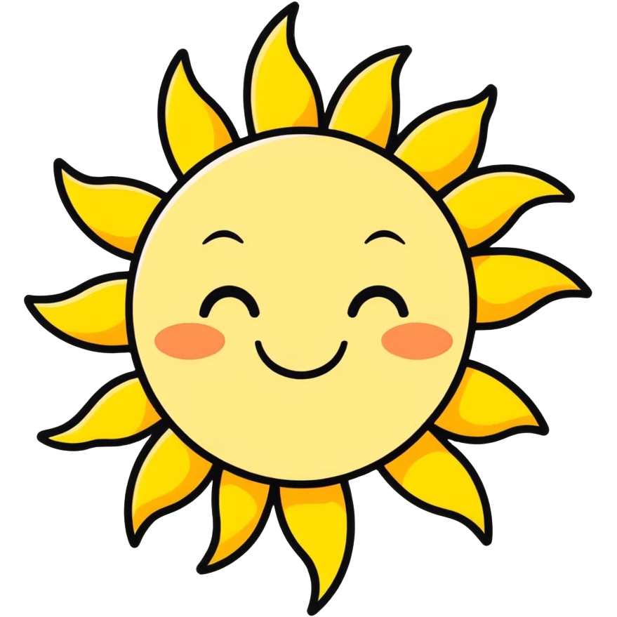 Happy sun emoji