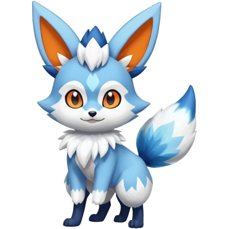 Glaceon-Fennekin-Meowstic-Fakémon-hybrid-creature (full body)  emoji