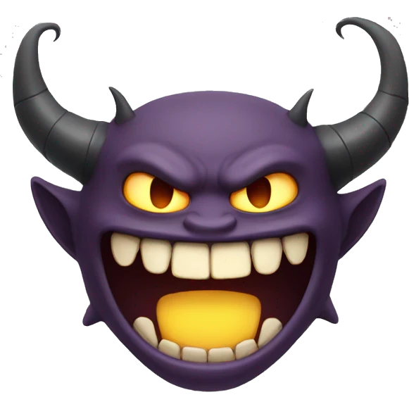 Demon with a large smile emoji