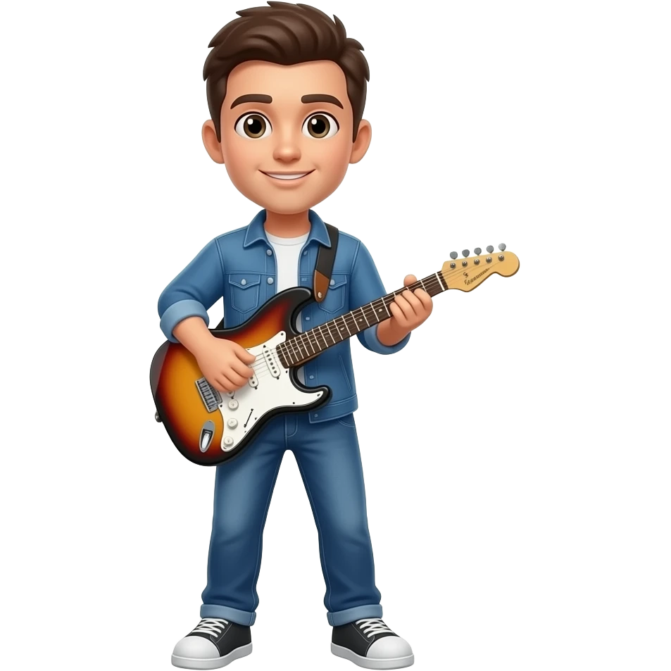 Guy playing guitar emoji