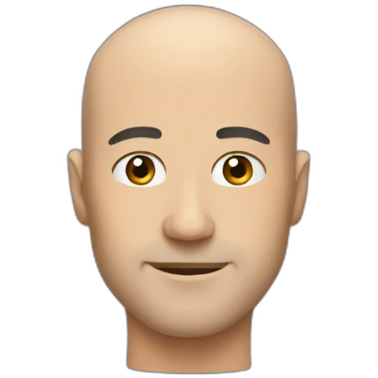 Top of bald man head emoji