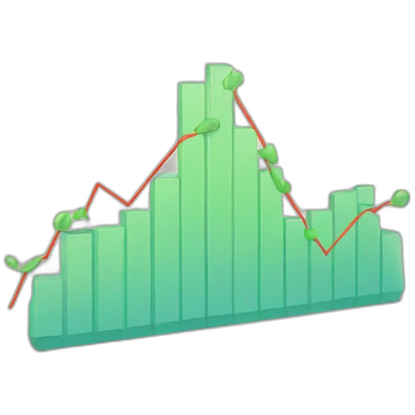 chart with downging going trend emoji