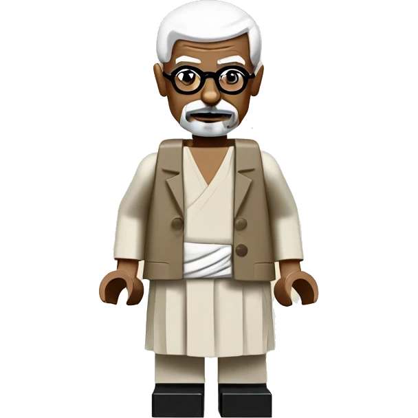 Mahatma Gandhi lego full body emoji