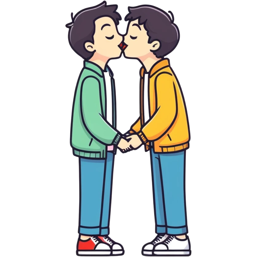 Jon kissing me with open legs on lips emoji