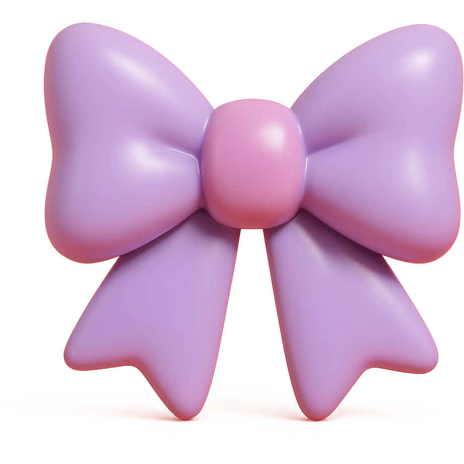 gothic bow in vinyl figure style emoji