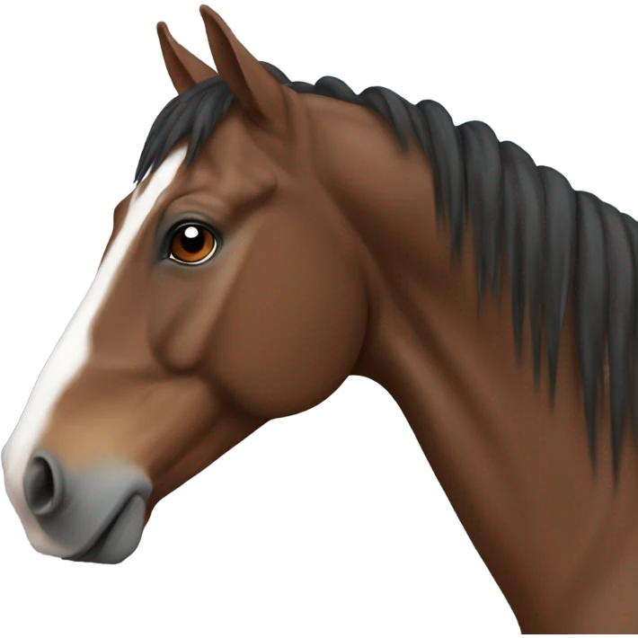 Bay horse with small white star emoji