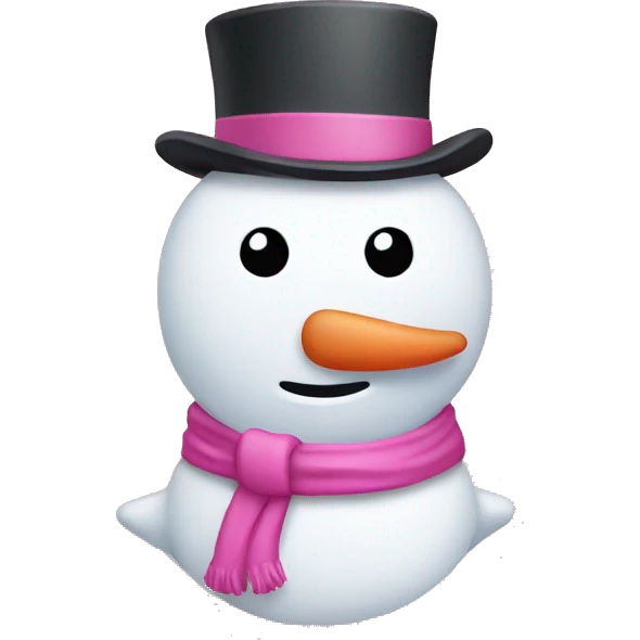 pink snowman  emoji