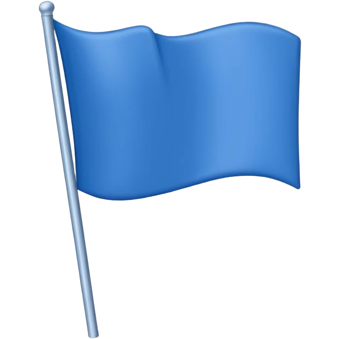 plain blue flag, no signs or symbols emoji