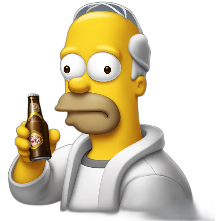 Homer dors avec des bières emoji