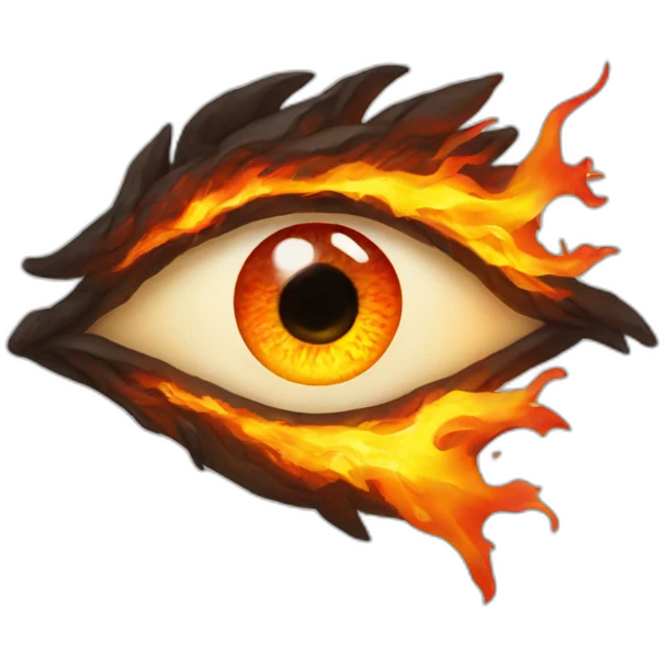 eye made of fire emoji