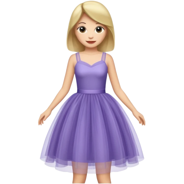 woman tulle dress emoji