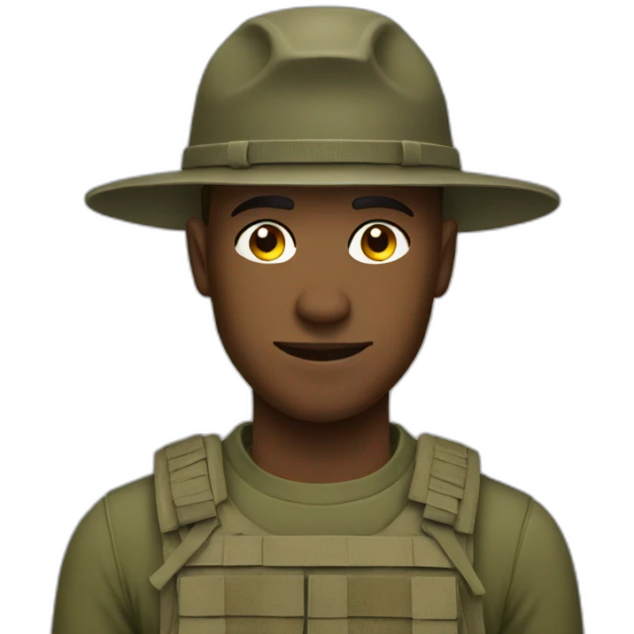 A soldier with a donkey hat  emoji