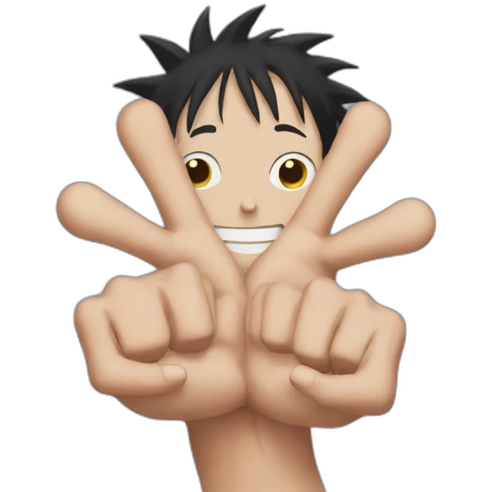 luffy with big hands emoji