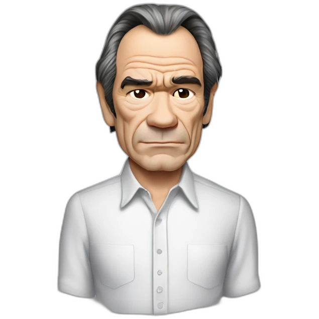 actor tommy lee jones cartoon wearing shirt emoji