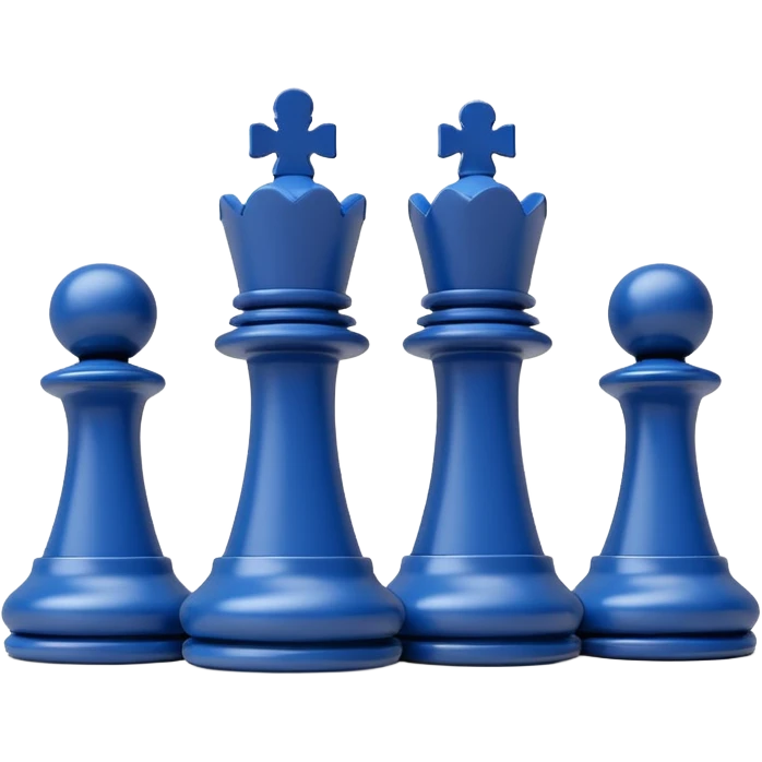 white plastic chess pieces, king, white emoji