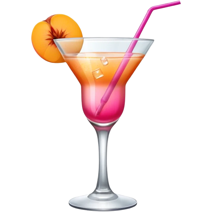 cocktail drink hot pink with an apricot skinny glass  emoji