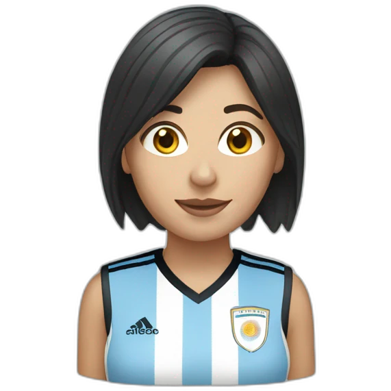Argentina woman fan emoji
