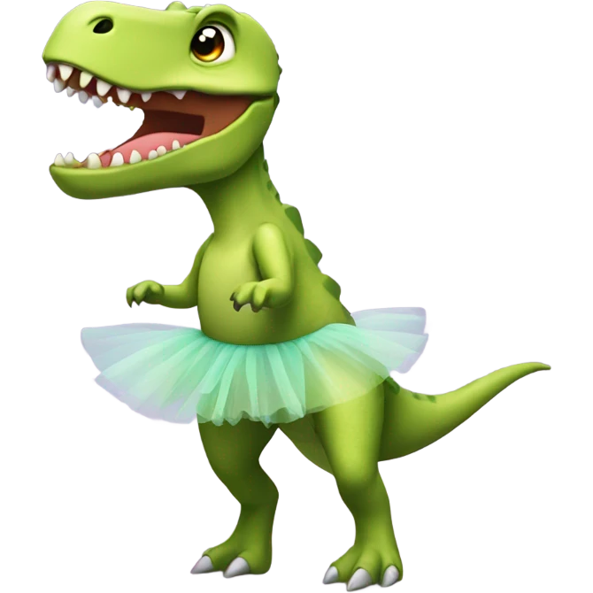Dinosaur in a tutu  emoji
