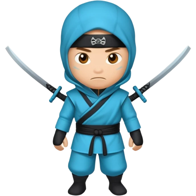 This ninja emoji 🥷with this color 🩵 emoji
