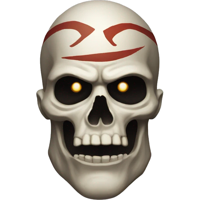 Skull and god of war face emoji