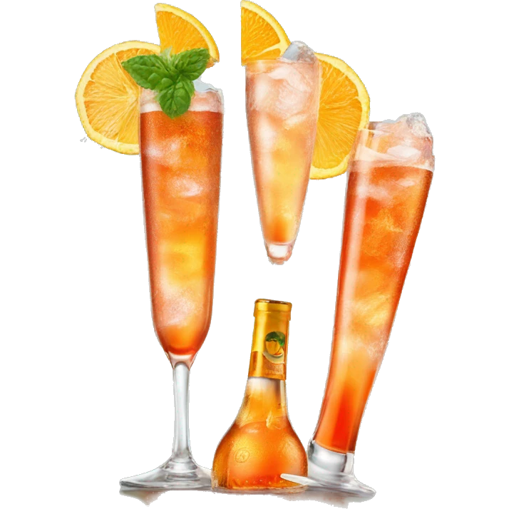 drei schöne Meerjungfrauen trinken aperol spritz emoji