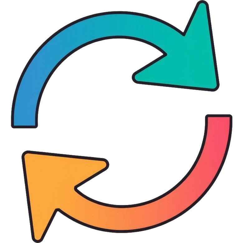 two arrows forming a circular loop pointing in an anticlockwise direction, refresh or rotate symbol emoji