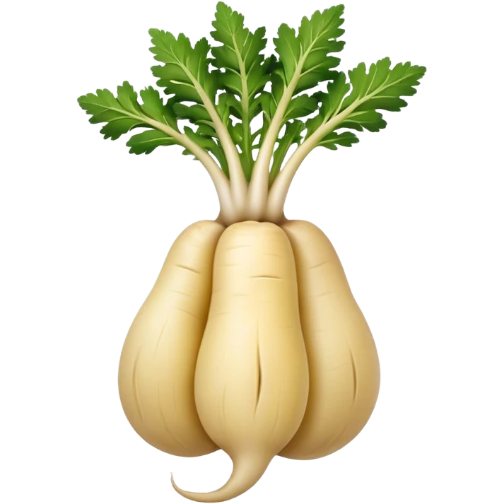 one parsnip root without green leafs emoji