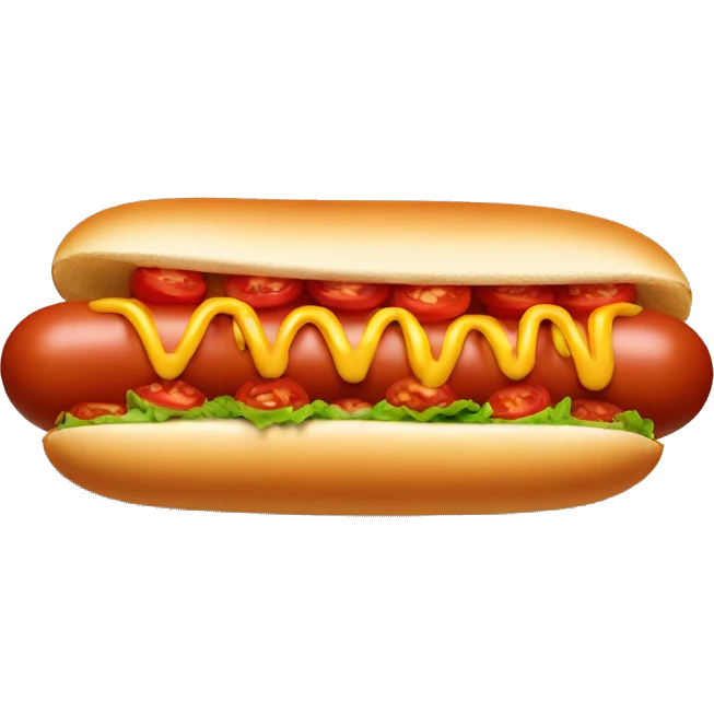 hotdog with two  tomatos on the bottom emoji