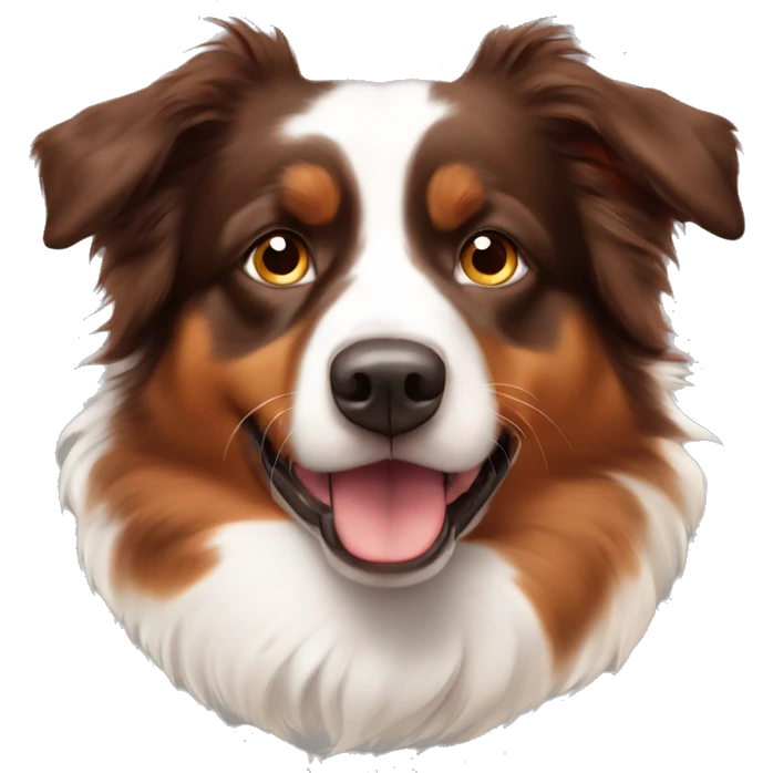 Red tricolor Australian shepherd  emoji