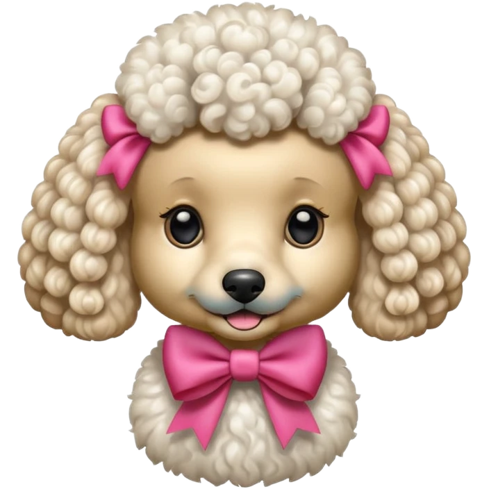 Poodle de laço emoji