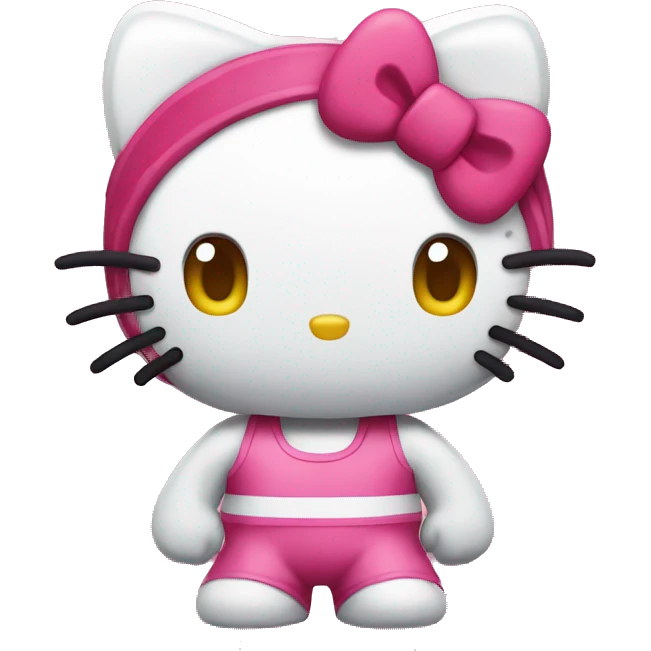 Hello kitty with muscles  emoji