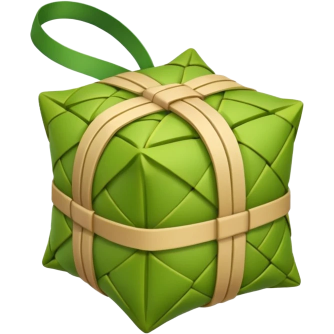 Ketupat rice green emoji