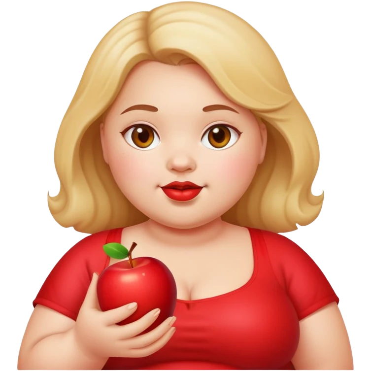fat apple girl emoji