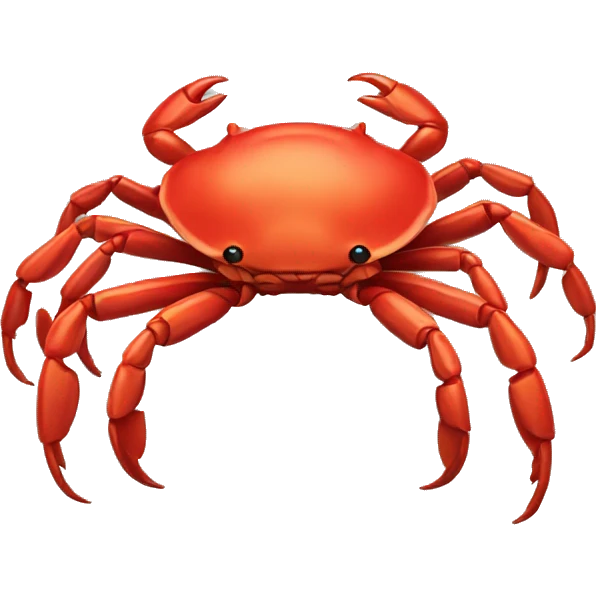 simple red colored crab emoji