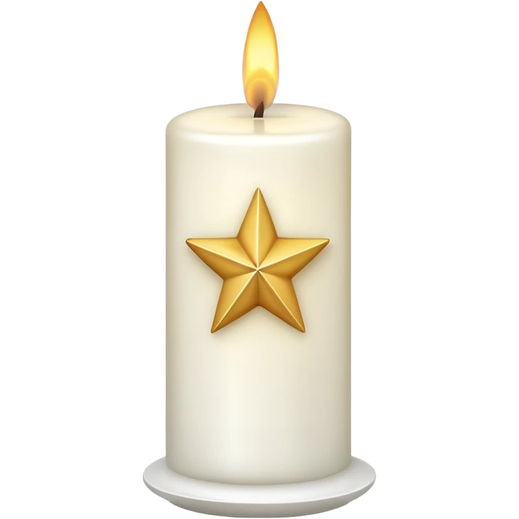 white candle with a star base emoji