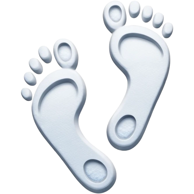 footprint snow emoji