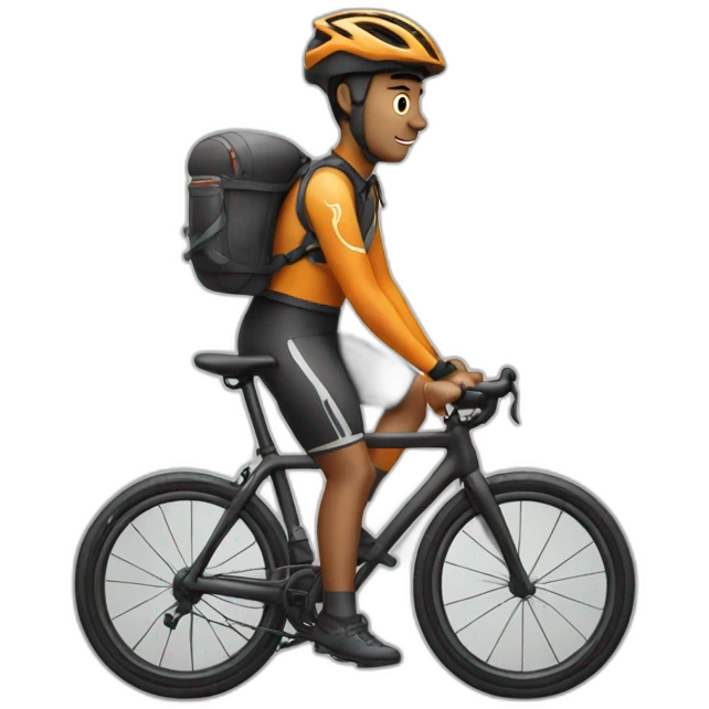 Ciclista con alforjas emoji