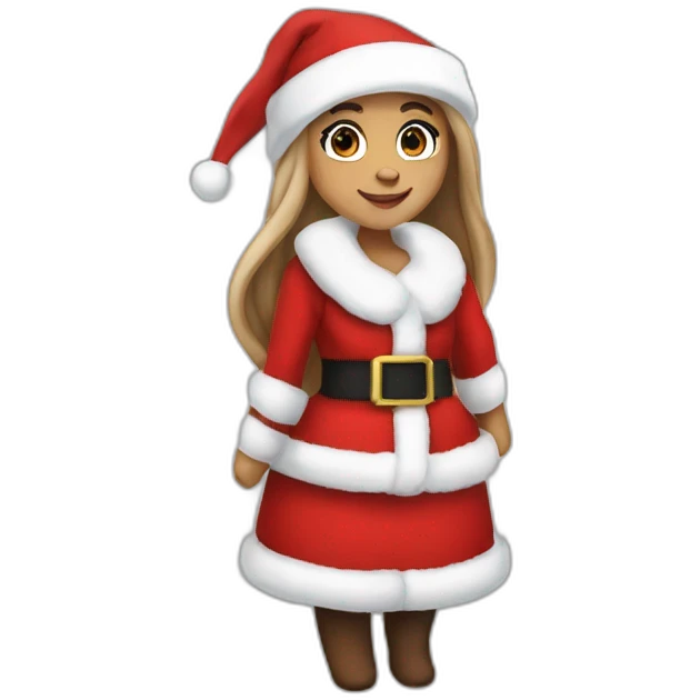 Ariana grande as santa (full height) emoji