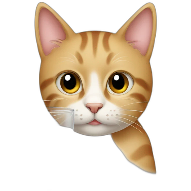 a cat drinking a milk emoji