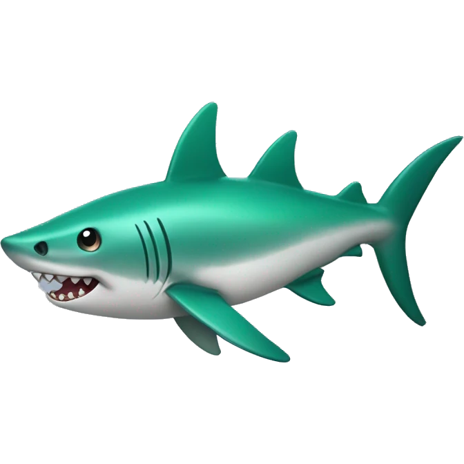 Tiburón con vestido verde emoji