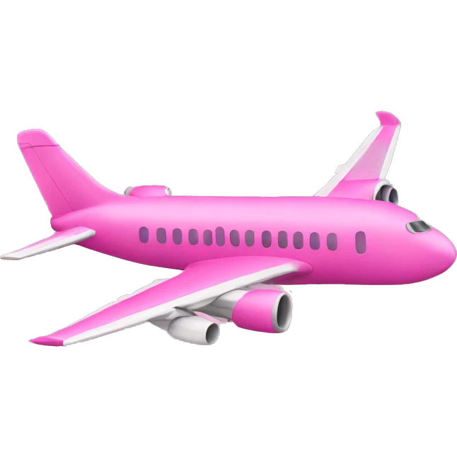 Pink airplane emoji