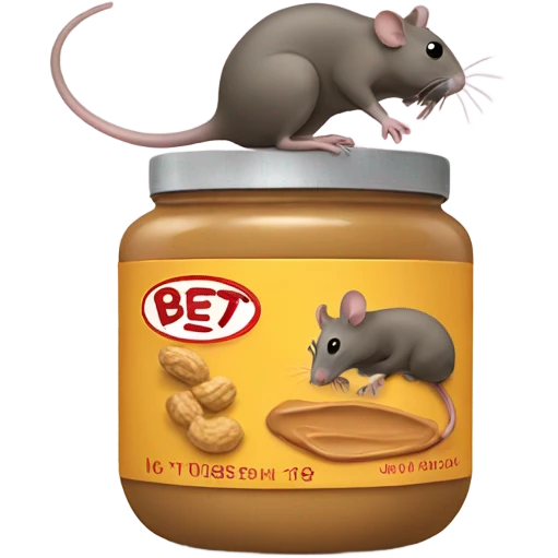 Rat twerking on a jar of peanut butter  emoji