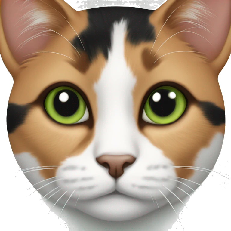 Calico green eyes emoji