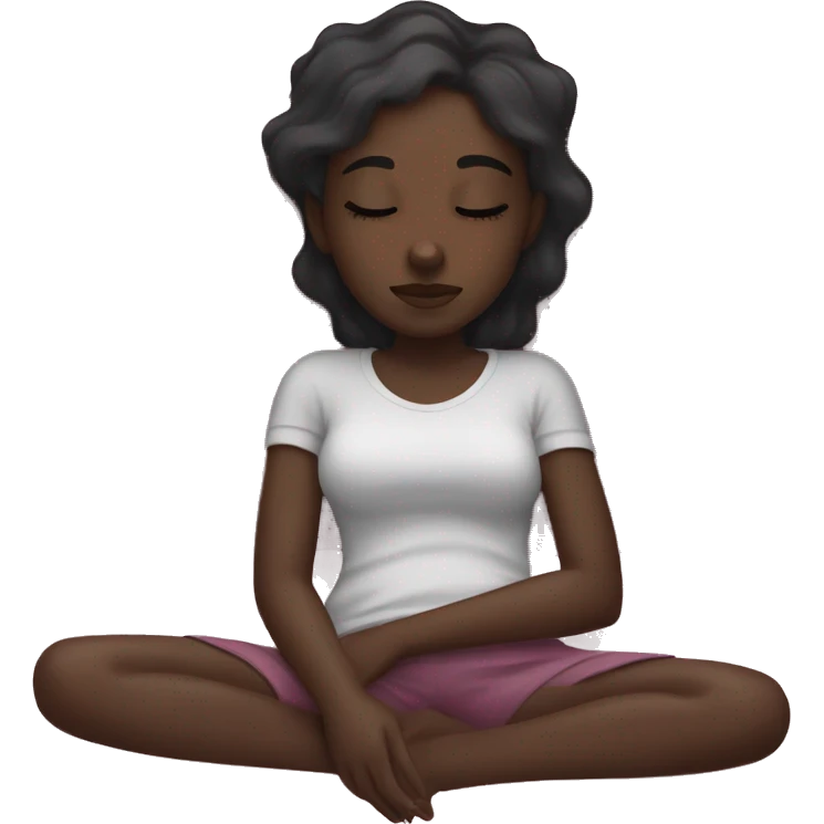 sleeping dark skin  girl ￼ emoji