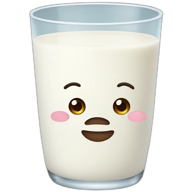 milk in a glass cup emoji
