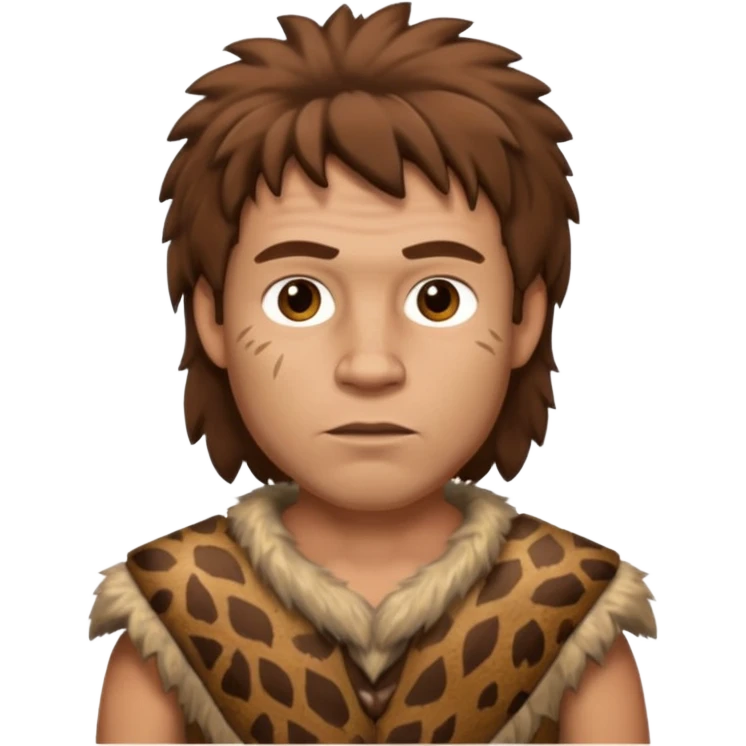 Stone age man  with Animal Skin Outfit emoji
